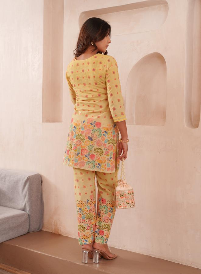 DW Women Floral Print 100% Cotton Tunic and Trousers Co-Ords - Image 4